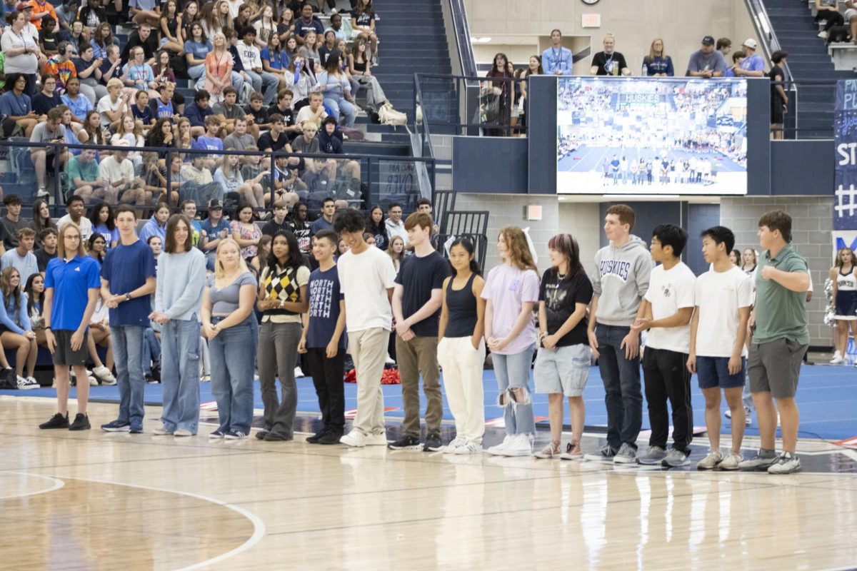 National Merit Semi-finalists are getting recognition during the THUD Assembly.