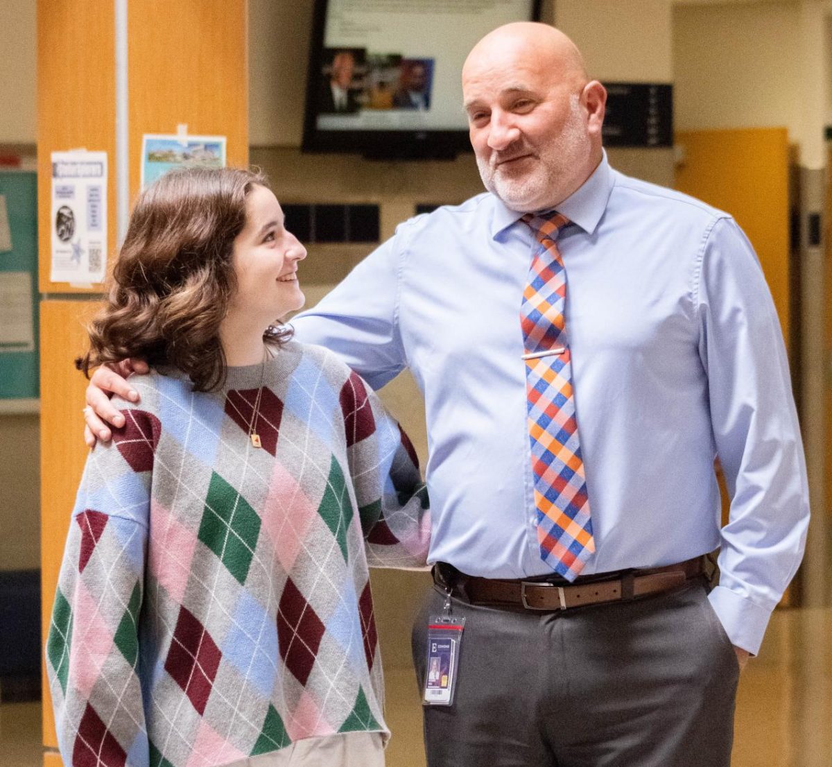 Addie’s senior year is extra special since her dad, Mr. Inga, is the new head principal of Edmond North this year. Addie and her dad have a very close relationship. Since they enjoy being around each other, being at school is a positive environment for both of them.