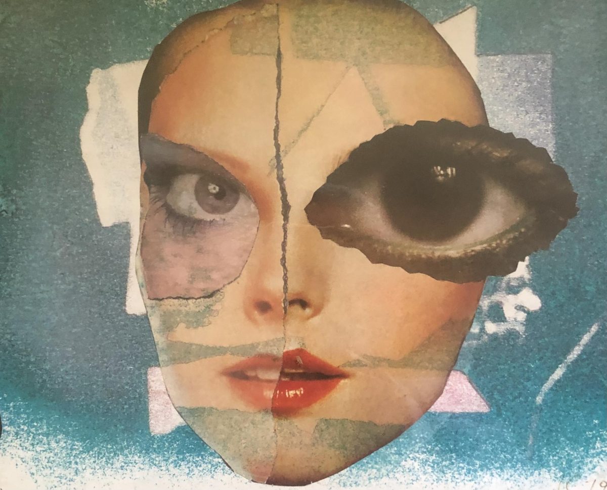 A collage of a face (Robert Eagle Fine Art)
