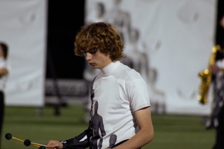 The percussion section is led by Ben Conrady. Conrady joined the Edmond North High School Marching Band in 2016.
