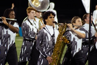 Beckham Larson is a senior at Edmond North High School and has been a part of the marching band for four years. Larson had a solo at OBA on his baritone saxophone.