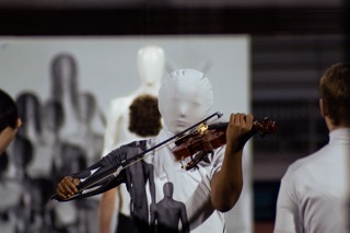 Tyberius Fuller was a surprise solo on the violin. Although it’s not a typical band instrument, it was truly an important part of the piece.