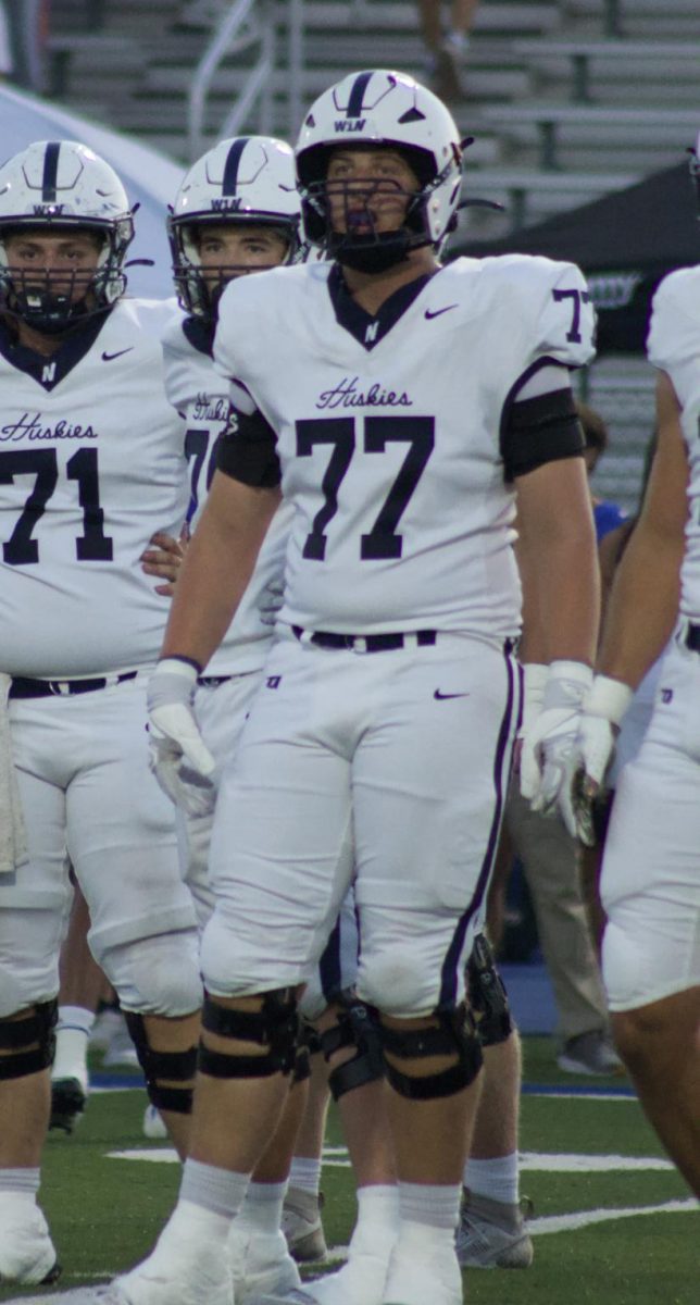 Knol, No. 77, began as a varsity starter his freshman year and continued to start in every varsity football game of the 2025 season.