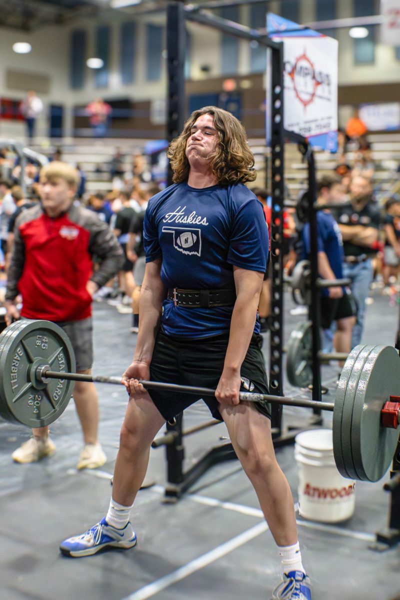 Jake Herndon is a sophomore at Edmond North High School. This year was his first time participating in powerlifting. Although Herndon won't continue on to State, he did qualify to participate in regionals his first year in powerlifting.